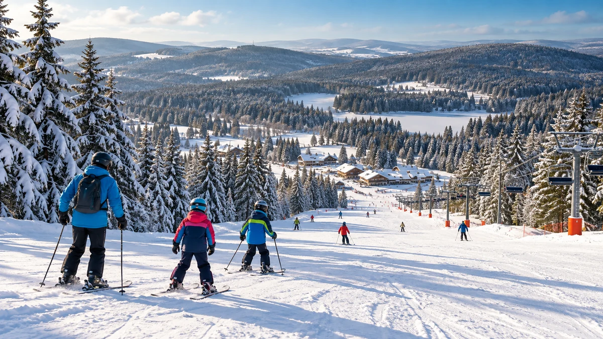 Winterlandschaft als KI-Symbolbild für Skiurlaub in Deutschland