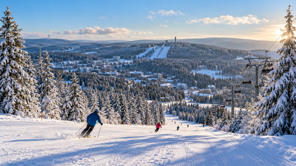 Winterlandschaft als KI-Symbolbild für Skiurlaub in Polen
